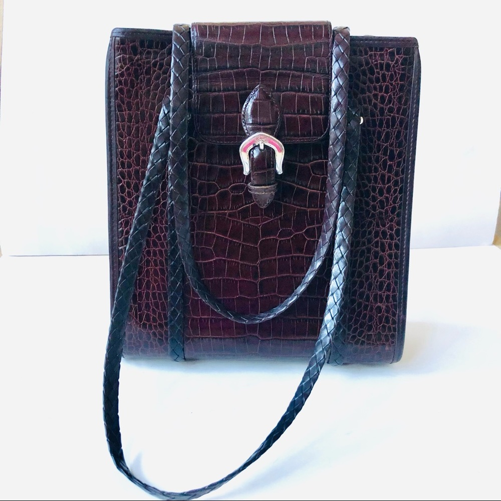 Brighton Structured Tote Embossed & Smooth Leather - Picture 2 of 13